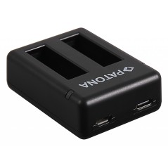 Podwójna ładowarka PATONA f. Kamera akcji Insta360 One X w zestawie. Kabel mikro-USB