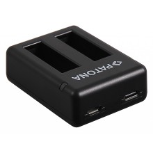 Podwójna ładowarka PATONA f. Kamera akcji Insta360 One X w zestawie. Kabel mikro-USB