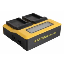 PATONA Podwójna ładowarka USB LCD do Fujifilm GFX50R GFX50S NP-T125