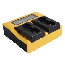 Ładowarka USB PATONA z podwójnym wyświetlaczem LCD f. Canon LP-E4 LP-E19 EOS 1D 1DS Mark III 1D Mark IV 1DX Mark II