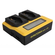 Ładowarka USB PATONA z podwójnym wyświetlaczem LCD f. Canon LP-E4 LP-E19 EOS 1D 1DS Mark III 1D Mark IV 1DX Mark II