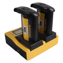 Ładowarka USB PATONA z podwójnym wyświetlaczem LCD f. Canon LP-E4 LP-E19 EOS 1D 1DS Mark III 1D Mark IV 1DX Mark II