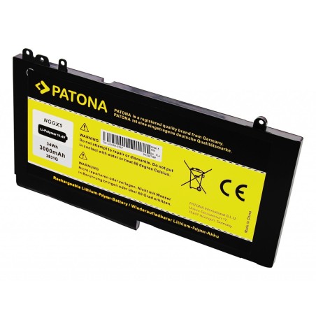 PATONA Standard do DELL Latitude Seria E5270 12 12 5000 12 5000 Seria-E5270 12-E5270 Seria 0RDRH9 NGGX5 RDRH9 11,4 V