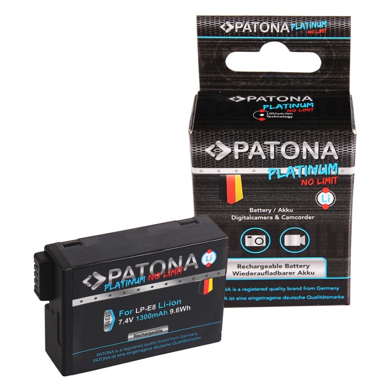 Bateria PATONA Platinum do Canon LP-E8 LP-E8+ EOS 550D, 600D 650D 700D