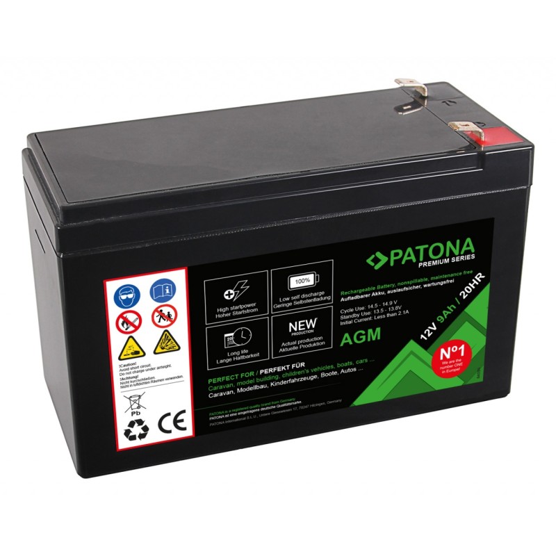 Akumulator ołowiowy PATONA Premium AGM 12 V 9 Ah 20 godz Akumulator ołowiowy PATONA Premium AGM 12 V 9 Ah 20 godz
