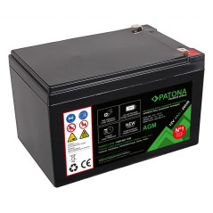 Akumulator ołowiowy PATONA Premium AGM 12 V 12 Ah 20 godz