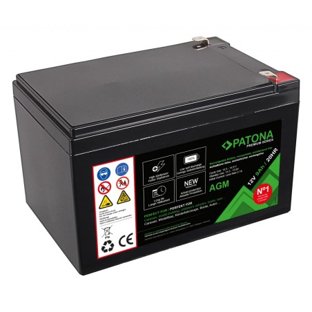 Akumulator ołowiowy PATONA Premium AGM 12 V 12 Ah 20 godz