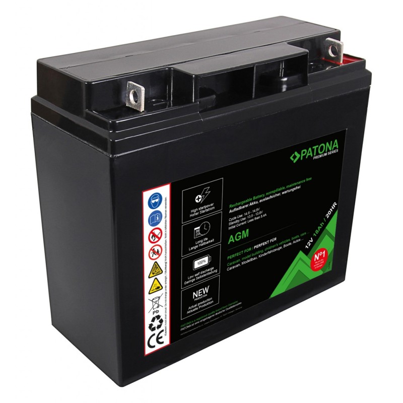 Akumulator ołowiowy PATONA Premium AGM 12 V 18 Ah 20 godz Akumulator ołowiowy PATONA Premium AGM 12 V 18 Ah 20 godz