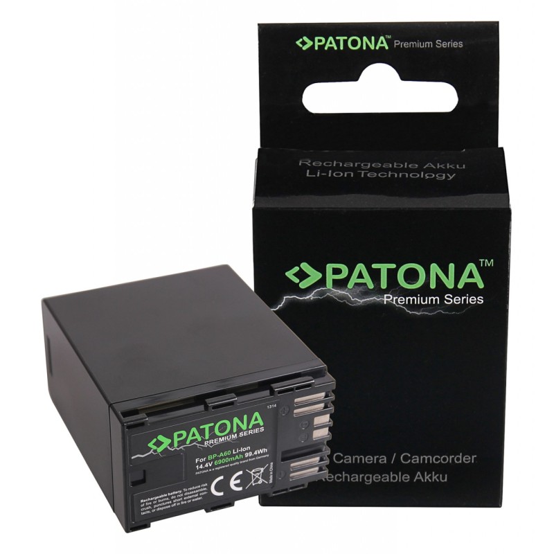 Bateria PATONA Premium do Canon BP-A60 EOS C200 C200B C200 PL C300 Mark II XF705 CA-CP200L 6900mAh