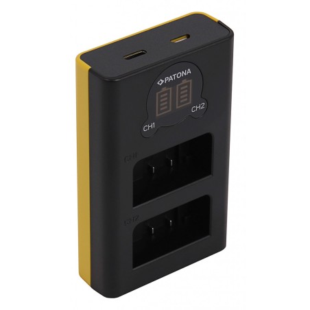 Ładowarka USB PATONA z podwójnym wyświetlaczem LCD f. Nikon EN-EL25 Z30 Z50 Z fc