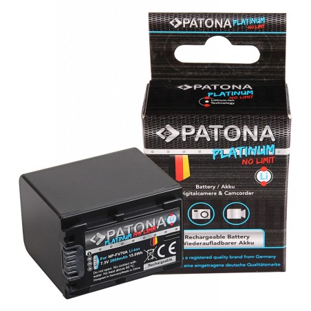 Bateria PATONA Platinum do Sony NP-FV70 FDR-AX40 FDR-AX45 FDR-CX680 NEX-VG30