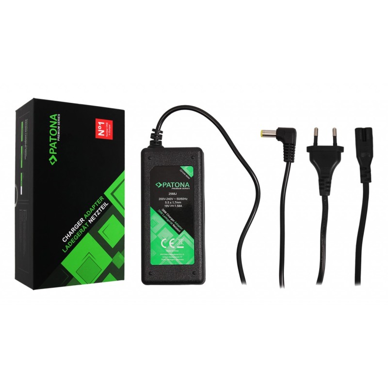 PATONA Premium Ładowarka 19V 1,58A 30W do Acer Aspire One A110 A110L A150 A150L A150X