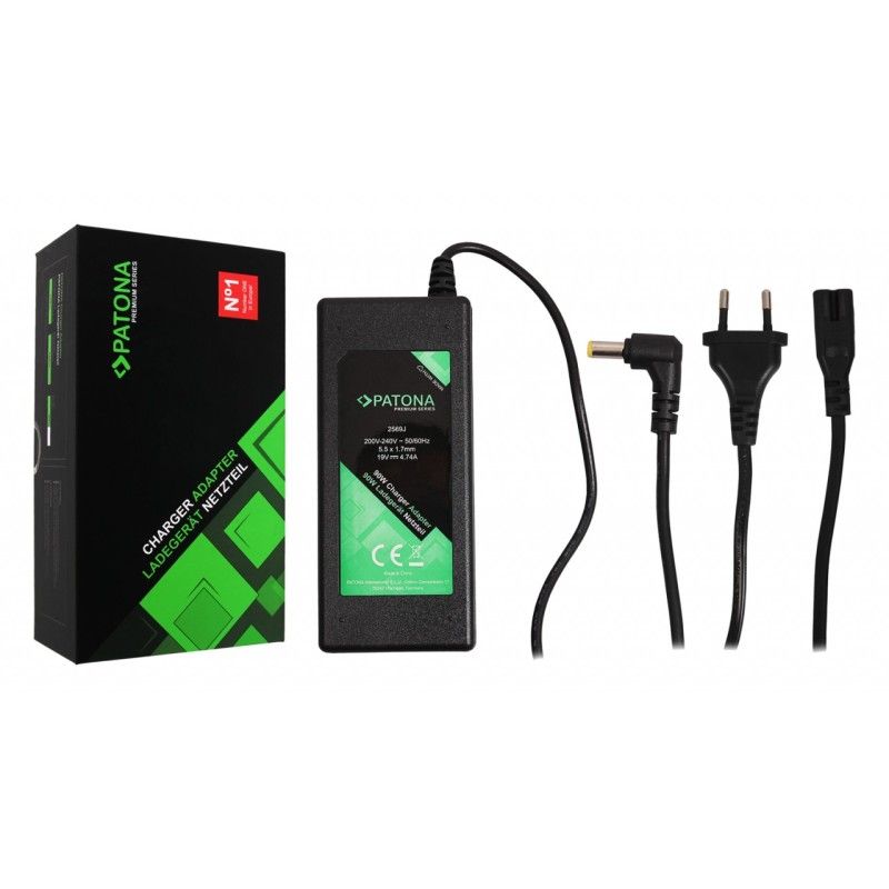 PATONA Premium Ładowarka 19V 4,74A 90W do Acer Travelmate 2400 2410 2430 2440 2490