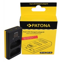 Ładowarka USB PATONA z podwójnym wyświetlaczem LCD f. Panasonic DMW-BLJ31 Lumix DC-S1 DC-S1R DC-S1H