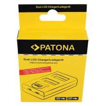 Ładowarka USB PATONA z podwójnym wyświetlaczem LCD f. Panasonic DMW-BLJ31 Lumix DC-S1 DC-S1R DC-S1H