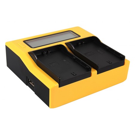 Ładowarka USB PATONA z podwójnym wyświetlaczem LCD do JVC SSL-75 SSL-JVC50 SSL-JVC75 HM600 HM650