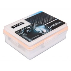 PATONA Pudełko do przechowywania baterii i kart pamięci f. Canon LP-E8 Nikon EN-EL14 Fuji NP-95 Pentax D-Li109