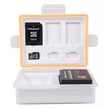 PATONA Pudełko do przechowywania baterii i kart pamięci do Canon LP-E10 Nikon EN-EL23 Fuji NP-W126 Panasonic DMW-BLG10