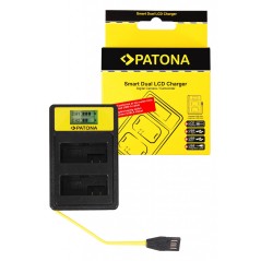 PATONA Smart Dual LCD USB Ładowarka podwójna do Canon LP-E8