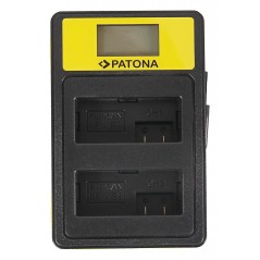 PATONA Smart Dual LCD USB Ładowarka podwójna do Canon LP-E8