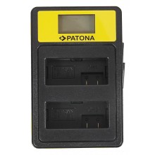 PATONA Smart Dual LCD USB Ładowarka podwójna do Canon LP-E8