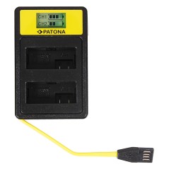 PATONA Smart Dual LCD USB Ładowarka podwójna do Canon LP-E8