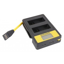 PATONA Smart Dual LCD USB Ładowarka podwójna do Canon LP-E8