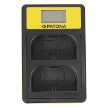 PATONA Smart Dual LCD USB Ładowarka podwójna do Canon LP-E6