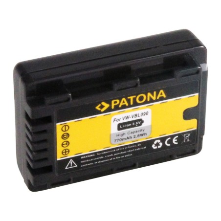 PATONA Bateria f. Panasonic HDC-SDX SDR-S50 T50 VW-VBL090E-K VBL090