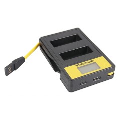 PATONA Smart Dual LCD USB Ładowarka podwójna do Olympus PS-BLS1 PS-BLS5 Fuji NP-140
