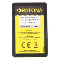 PATONA Smart Dual LCD USB Ładowarka podwójna do Nikon EN-EL15