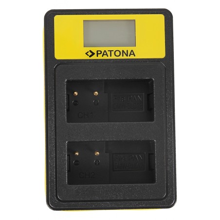 PATONA Smart Dual LCD USB Ładowarka podwójna do Panasonic MW-BLC12PP