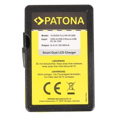 PATONA Inteligentna ładowarka USB z podwójnym wyświetlaczem LCD f. Fuji NP-W126 HS30 EXR HS30EXR HS-30EXR HS33 EXR HS33EXR HS-33