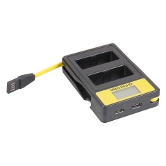 PATONA Inteligentna ładowarka USB z podwójnym wyświetlaczem LCD f. Fuji NP-W126 HS30 EXR HS30EXR HS-30EXR HS33 EXR HS33EXR HS-33