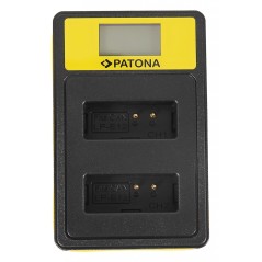 PATONA Smart Dual LCD USB Ładowarka podwójna do Canon LP-E12