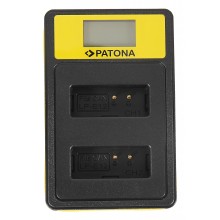 PATONA Smart Dual LCD USB Ładowarka podwójna do Canon LP-E12