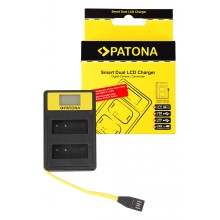 PATONA Smart Dual LCD USB Ładowarka podwójna do Panasonic DMW-BLG10