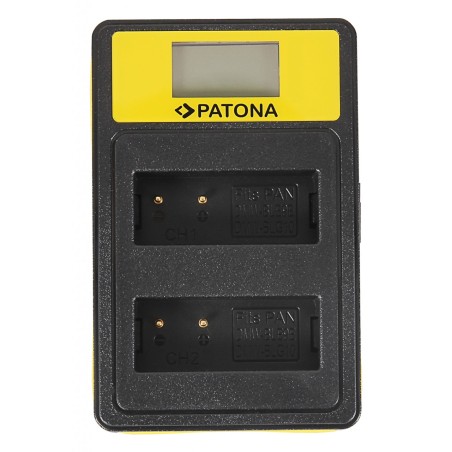 PATONA Smart Dual LCD USB Ładowarka podwójna do Panasonic DMW-BLG10
