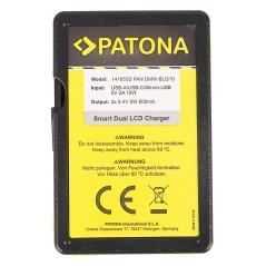 PATONA Smart Dual LCD USB Ładowarka podwójna do Panasonic DMW-BLG10
