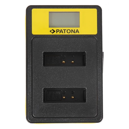 PATONA Smart Dual LCD USB Ładowarka podwójna do Canon NB-13L