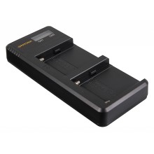Ładowarka USB PATONA z podwójnym wyświetlaczem LCD f. Sony F550 F750 F970 FM50 FM500HA1