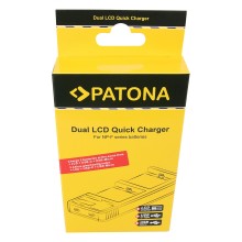 Ładowarka USB PATONA z podwójnym wyświetlaczem LCD f. Sony F550 F750 F970 FM50 FM500HA1