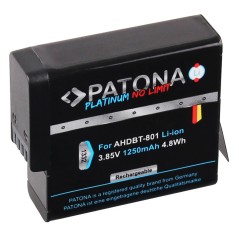 Bateria PATONA Platinum do GoPro Hero 8 AHDBT-801 Hero 7 AHDBT-701 Hero 6 Hero 5 AHDBT-501