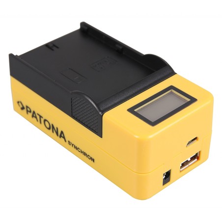 Ładowarka USB PATONA Synchron f. JVC SSL-75 SSL-JVC50 SSL-JVC75 HM600 HM650 z wyświetlaczem LCD