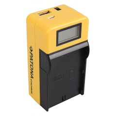 Ładowarka USB PATONA Synchron f. JVC SSL-75 SSL-JVC50 SSL-JVC75 HM600 HM650 z wyświetlaczem LCD