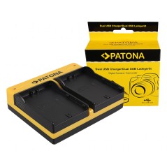 PATONA Podwójna ładowarka f. JVC SSL-75 SSL-JVC50 SSL-JVC75 HM600 HM650