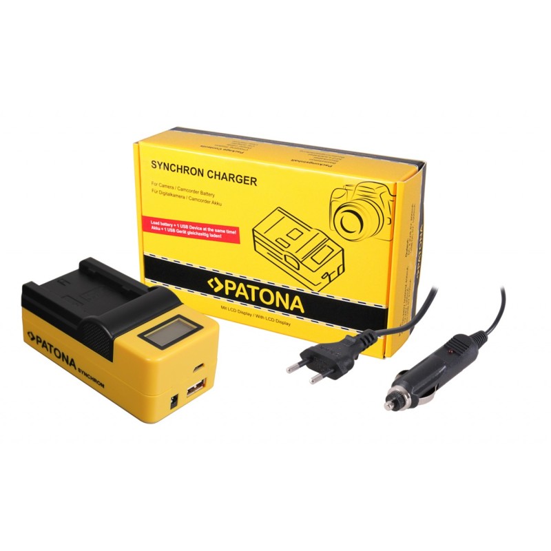 Ładowarka USB PATONA Synchron f. Fuji NP-W235 Fujifilm XT-4 XT4 XT-4 z wyświetlaczem LCD