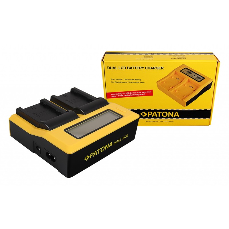 PATONA Podwójna ładowarka USB LCD do Fuji NP-W235 Fujifilm X-T4 XT4