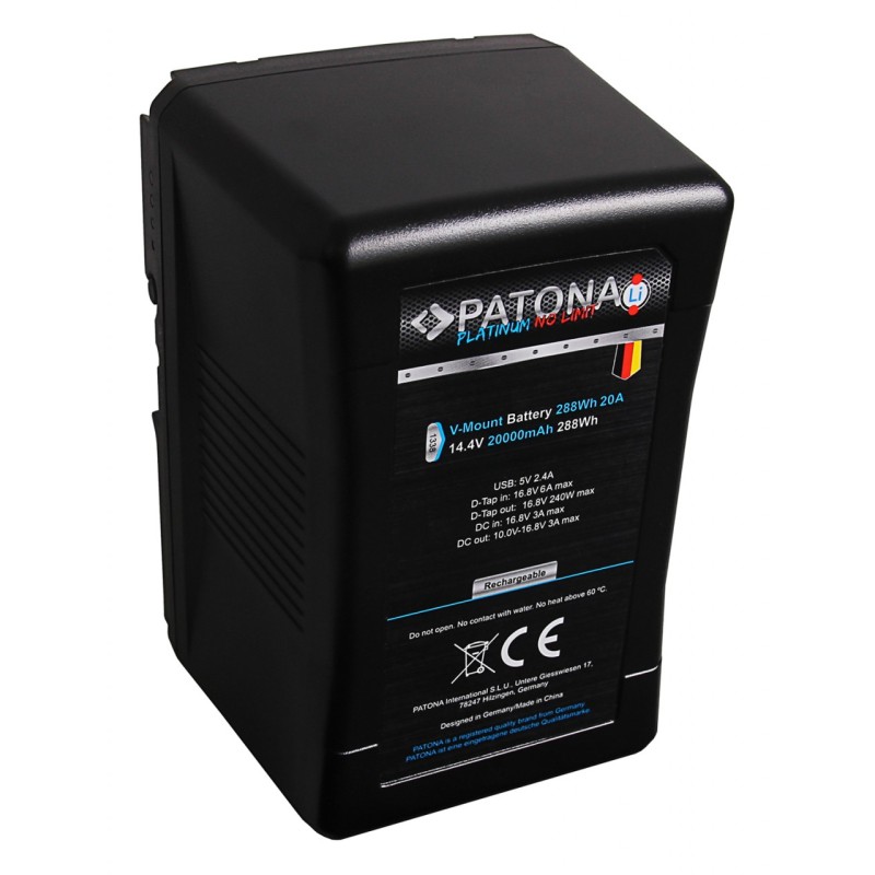 PATONA Platinum Akumulator V-Mount 20A 288Wh z ogniwami Tesla do Sony BP-290W DSR 250P 600P 650P 652P