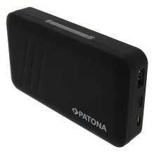 Podwójna ładowarka PATONA z funkcją Powerbanka i miejscem na kartę pamięci do Sony NP-FZ100 Podwójna ładowarka PATONA z funkcją Powerbanka i miejscem na kartę pamięci do Sony NP-FZ100